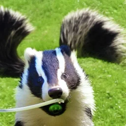 Badger playing xbox