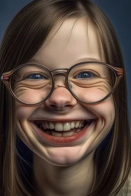 ugly girl glasses teeth