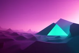 geometric installation abstract rgb 3D landscape