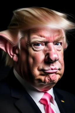 president donald trump as a pig