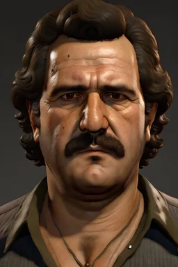 Pablo Escobar 4k face more details with his body