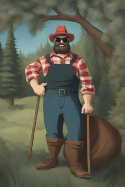 Paul Bunyan with sunglasses