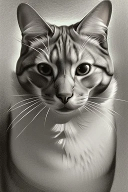 Retrato de un gato por Van Gogh pencil