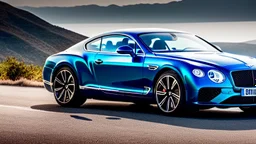 third generation Bentley Continental GT by its overall design. The front bumper seems to be derived from the BMW M3 (F80) and BMW M4 (F82/F83), while the headlights were most likely taken from modern Porsches, such as the Porsche 991. The tail lights and rear chrome trim might be based on the Lagonda Taraf. , Armored, 4K, Ultra Detailed, rear view