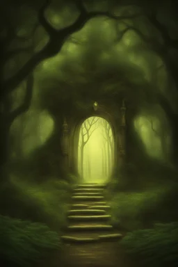 Magic forest you enter through a magic door