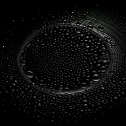 circle of waterdrops, dark romantic atmosphere