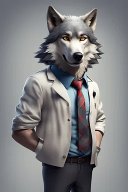 a humanized wolf who can help in reading a document