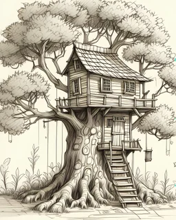 dibujo casa con forma de arbol