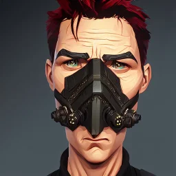 Tom Cruise Christmas military cyberpunk mask