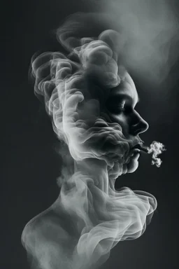 smoke in a shape of a person