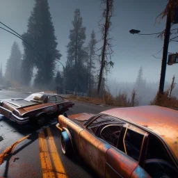 children of the atom,rags, wreckfest, spectacular graphics, unreal, road, bridge, fallout 4, seen from top of tower