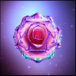 transparent multicolor crystal rose highly detailed, glowing,Insanely detailed photograph of an elaborate beautiful fantasy art album cover art 4K 64 megapixels 8K resolution HDR Greek shiny space colours jewelry celestial hair eyes light