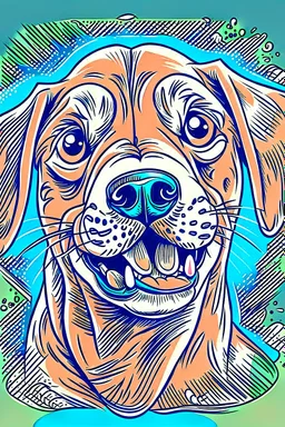 illustration dog intetrnet meme face