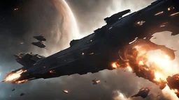 Titan Space ship From EVE Online Getting Destroyed by a frigate in Eve Online game Amarr