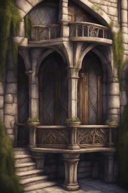 fantasy medieval balcony