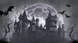 dark Vampire castle, comic style