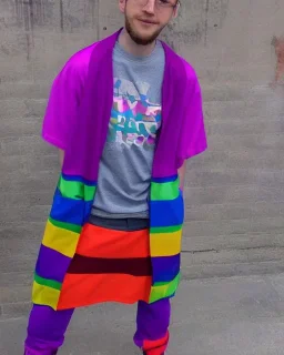 bisexual pride flag guy