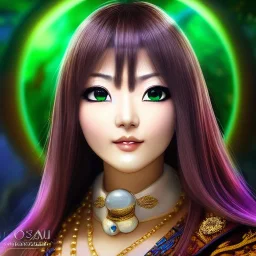 ultra detailed fullbody portrait of busty beautiful Kasumi, extremely detailed digital painting, intrincate, extremely detailed smiling face,crystal clear Big Green eyes, in the style of Ohrai Noriyoshi and robert e howard and pablo oliveira and Ken Kelley and Keith Parkinson,mystical colors,perfectly centered image, perfect composition, rim light, beautiful lighting,8k, stunning scene, raytracing