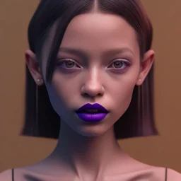 Jenna ortega, wednesday, wearing a dark purple lip paired with the soft smoke around her eyes, wednesday hair, wednesday dress, hyper detail, octane render, unreal engine 5, photorealistic, 8k resulation