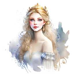 Snow Queen Watercolor Clipart, transparent PNG, Pretty Girls Clipart, Fantasy illustration,Paper craft,Junk Journal Scrapbooking,Card Making