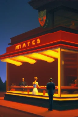 Twin Peaks painted by edward hopper