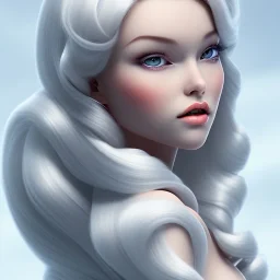 Snow white, beautiful, soft, straight blonde hair