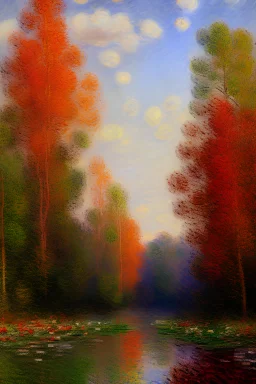 Fall New England landscape, Monet style