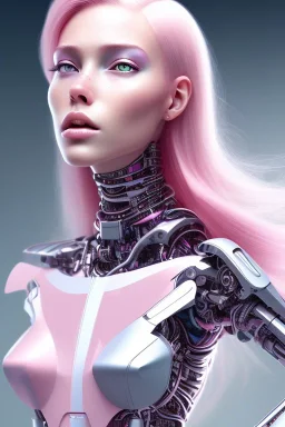 cyborg, pink hair,seven , perfekt, real, dream