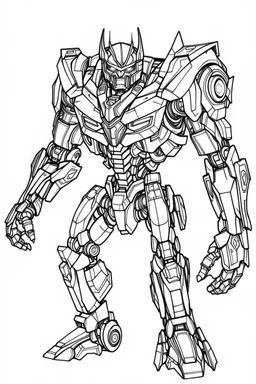 out line art of super transformers robots colouring pages with white background ,skech style ,full body.only use outline,mandala style,clean line art,white background,no shadow and clear and well outlined