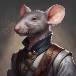 dnd, portrait of male rat-human