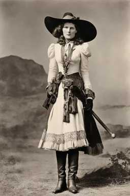 You can’t talk about the ladies of the Wild West without Annie Oakley. At the height of her fame, Annie was a headliner in Buffalo Bills’ Wild West Show. Widely known as “Little Sure Shot” Oakley, she was an incredible sharpshooter and world-renowned master of dangerous trick shots. She could shoot a cigar from the lips of willing participants, and hit targets over her shoulder using only a mirror to aim.