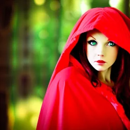 flirty red riding hood eyeing me hungrily