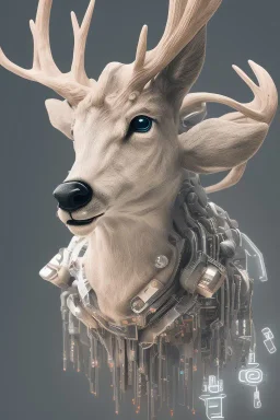 Sorrow cyber deer, 8k resolution