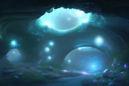 cave exploration glow galaxy twigs bridge