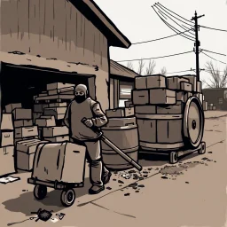 the anti Baxer, Baxing things, pushing things, moving boxes, moving barrels