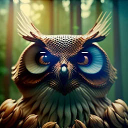 intricate details, realistic, octane, unreal engine, portrait, natural lighting,zoomed out + portrait, volumetric lighting, shiny,extreme detail, Photorealism, High detail, Hyper realistic Owl in forest, macro lens blur,abstract paint, sharp,ef 85mm 5.6, focus, trending by artstation