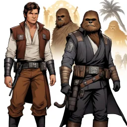 Han Solo as a tattooed gangsta monk in her iconic bounty hunter outfit, his Wookiee friend is on his side: Inside the Fate of the battle