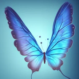 luminous pastel colors, blue butterfly