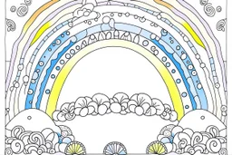 only the rainbow coloring page