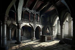 interior of medieval castle