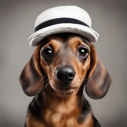 dachshund with a hat on