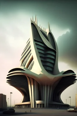 futuristic building in baghdad