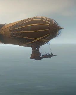 medieval airship, deck, sails