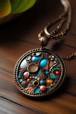 Necklace with abstract design