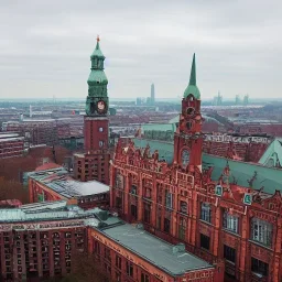 skyline of hamburg under communism