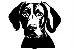 Weimaraner clipart style simple stencil