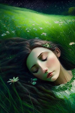 the green-eyed lady, mother nature herself bent down to kiss the earth, an ethereal youngster sleeping on an open field on the forehead and blessed him with her life