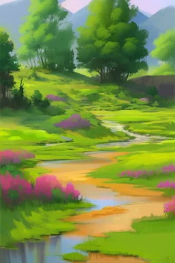 easy landscape paint