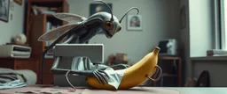 Xixchil Insectoid alien surgeon covered in bizarre biological modifications and extra limbs. Sewing machine, banana Keeps offering completely unnecessary “improvements.” in 2010s apartment and clothes