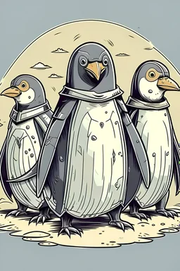 image of warrior penguins